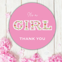 Es ist ein Mädchen, Blume und Schmetterlinge Babyd