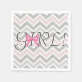 Es ist ein Mädchen! Bow Themed Baby Dusche Napkins Serviette