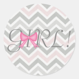 Es ist ein Mädchen! Bow Themed Sticker