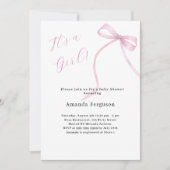 Es ist ein Mädchen bug einfache elegante Baby-Dusc Einladung (Vorderseite)