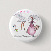 Es ist ein Mädchen! Button (Vorderseite)