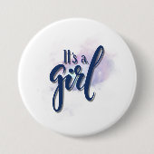 Es ist ein Mädchen Button (Vorderseite)