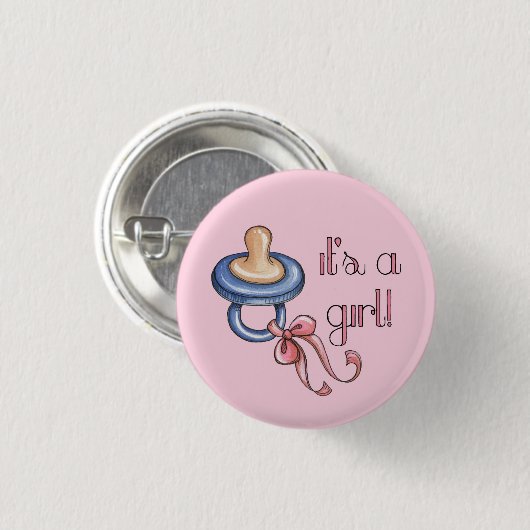 Es ist ein Mädchen! Button (Vorne & Hinten)