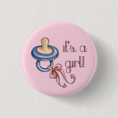 Es ist ein Mädchen! Button (Vorderseite)