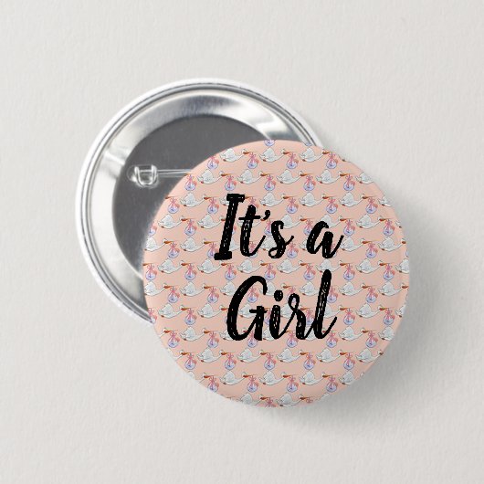 Es ist ein Mädchen Button (Vorne & Hinten)