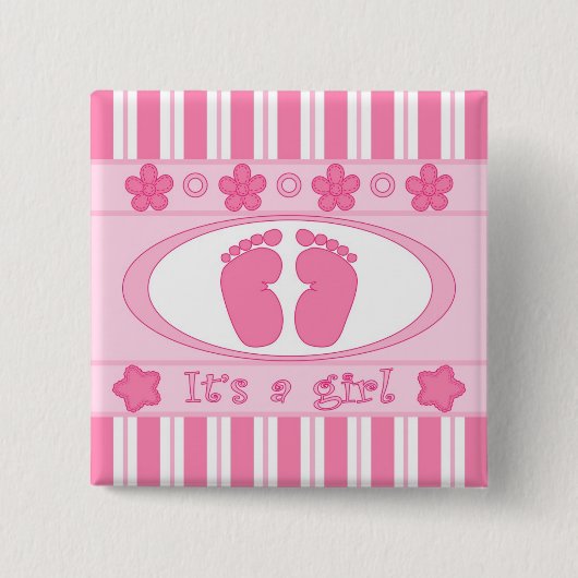 Es ist ein Mädchen Button (Vorderseite)