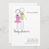 Es ist ein Mädchen, Coed Baby Shower Einladungen, Einladung (Vorne/Hinten)