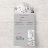 Es ist ein Mädchen, das blütenrot ist All In One Einladung (Innen Boden)