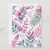 Es ist ein Mädchen Dschungelsafari Tiere Babydusch Einladung (Rückseite)