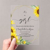 Es ist ein Mädchen! Dusche für Sonnenblumen Acryleinladungen (Insitu (Handheld))