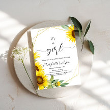 Es ist ein Mädchen! Dusche für Sonnenblumen