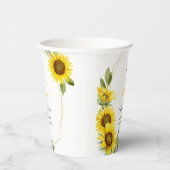 Es ist ein Mädchen! Dusche für Sonnenblumen Pappbecher (Rechts)