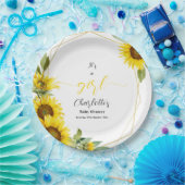 Es ist ein Mädchen! Dusche für Sonnenblumen Pappteller (Party)