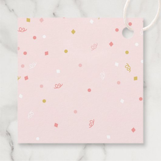 Es ist ein Mädchen Dusche Gefallen Anhänger rosa B (Rückseite)