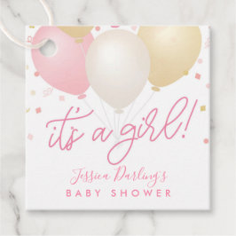 Es ist ein Mädchen Dusche Gefallen Anhänger rosa B