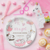 Es ist ein Mädchen-Dusche Papier Teller (Party)