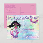 Es ist ein Mädchen - ein Meerjungfrau-Baby Postkarte (Vorne/Hinten)