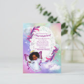 Es ist ein Mädchen - ein Schmetterling Postkarte (Stehend Vorderseite)