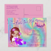 Es ist ein Mädchen - ein Süsse-Pie-Baby Postkarte (Vorne/Hinten)