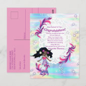 Es ist ein Mädchen - eine Babyfrau Postkarte (Vorne/Hinten)