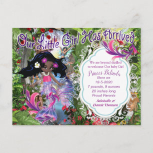 Es ist ein Mädchen - Eine Feen-Meerjungfrau-Baby-P Postkarte