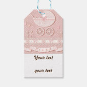 Es ist ein Mädchen, eine neue geborene Mädchenkünd Geschenkanhänger (Vorderseite)