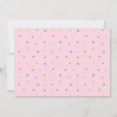 Es ist ein Mädchen-Einhorn-Kinderdusche pink Einladung (Rückseite)