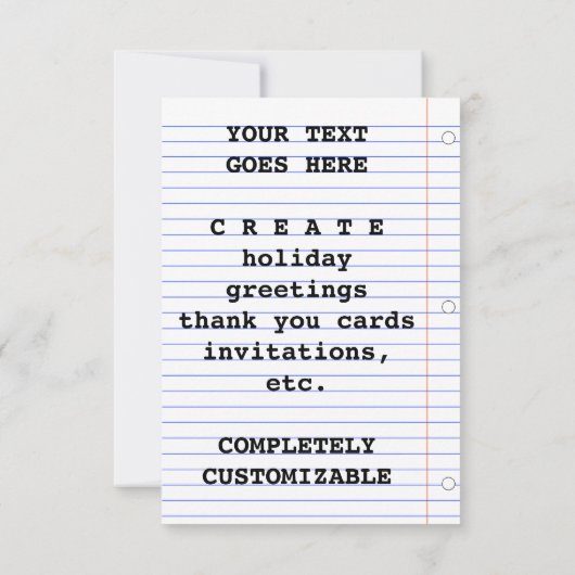 Es ist ein Mädchen Einladung (Rückseite)