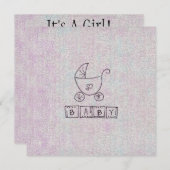 Es ist ein Mädchen Einladung (Vorne/Hinten)