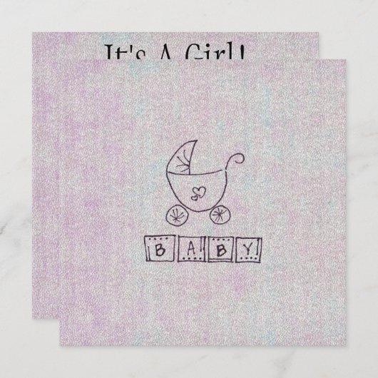 Es ist ein Mädchen Einladung (Vorne/Hinten)