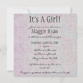 Es ist ein Mädchen Einladung (Rückseite)