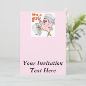 Es ist ein Mädchen! Einladung (Stehend Vorderseite)