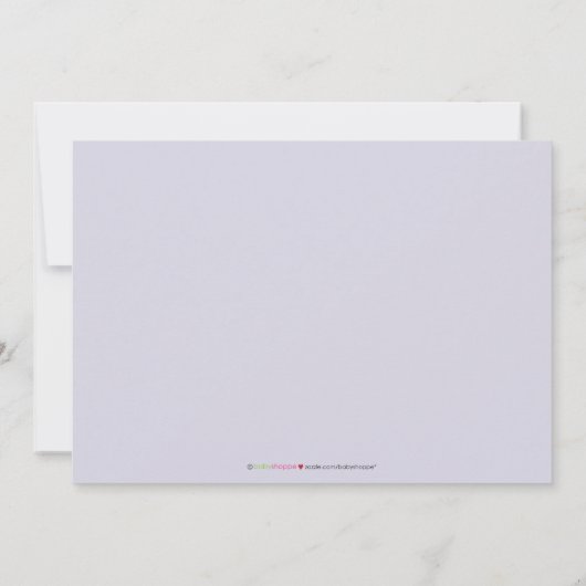 Es ist ein Mädchen! Einladung (Rückseite)