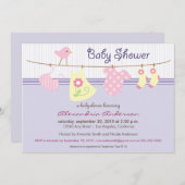 Es ist ein Mädchen! Einladung (Vorne/Hinten)