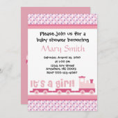 "Es ist ein Mädchen!" Einladung (Vorne/Hinten)