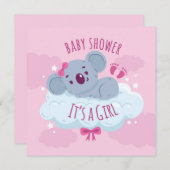 Es ist ein Mädchen Einladung (Vorne/Hinten)