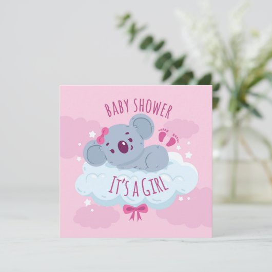 Es ist ein Mädchen Einladung (Stehend Vorderseite)