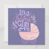 Es ist ein Mädchen Einladung (Vorderseite)