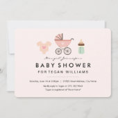 Es ist ein Mädchen | Einladung der Babydusche (Vorderseite)