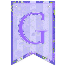 Es ist ein Mädchen! Elefant-Blumen-lila Frack Wimpelkette