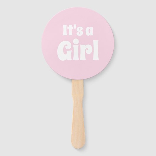 Es ist ein Mädchen, es ist ein Baby-Dusche Geschle Fächer (Vorderseite)