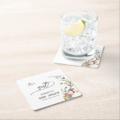 Es ist ein Mädchen! Farbige Wildblume Kinderdusche Rechteckiger Pappuntersetzer (Vor Ort)