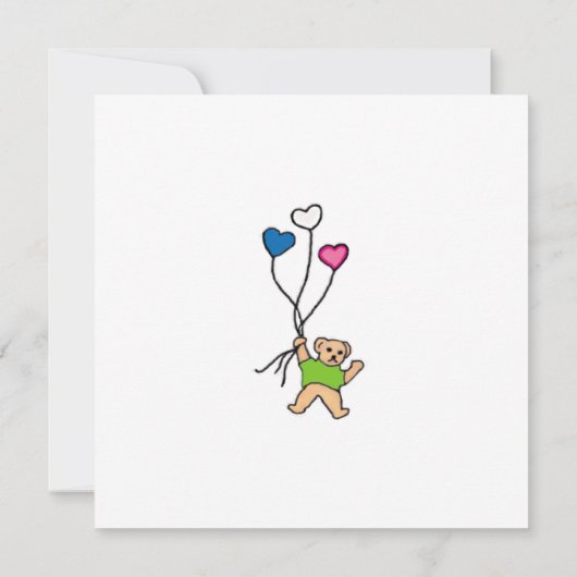 Es ist ein Mädchen! Flache Karte (Rückseite)