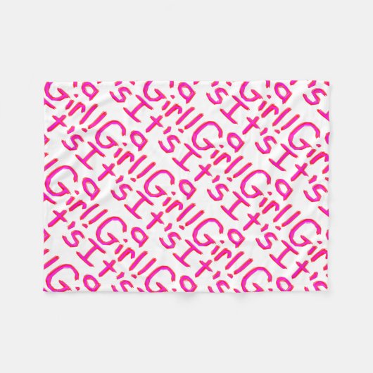 Es ist ein Mädchen! Fleecedecke (Vorderseite (Horizontal))