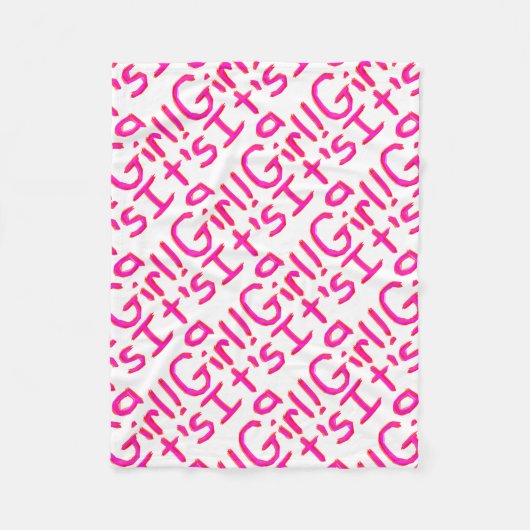 Es ist ein Mädchen! Fleecedecke (Vorderseite)