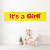 Es ist ein Mädchen - Geburtsankündigung Banner (Insitu)