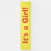 Es ist ein Mädchen - Geburtsankündigung Banner (Vertikal)