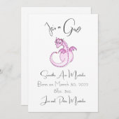 Es ist ein Mädchen! Geburtsankündigung des Drachen Ankündigung (Vorne/Hinten)