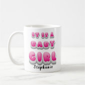 Es ist ein Mädchen! Gender Reveal Tasse Geschenk f (Links)