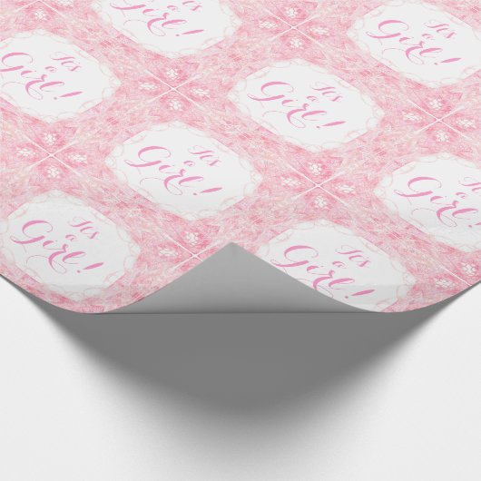 "Es ist ein Mädchen! "Geschenk-Packpapier Geschenkpapier (Ecke)